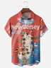 Moisture-wicking New Jersey Alien Spacecraft Map Chest Pocket Casual Shirt