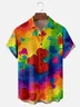Moisture-wicking Valentine's Day Love Rainbow Colors Chest Pocket Casual Shirt