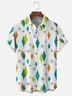 Hardaddy Men's Geometric Print Casual Breathable Short Sleeve Shirt