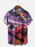 Moisture-wicking Racing Car Chest Pocket Casual Shirt