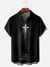 Moisture-wicking Jesus Cross Pray Chest Pocket Casual Shirt