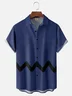 Hardaddy Cartoon Chest Pocket Short Sleeves Casual Shirt
