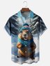 Moisture-wicking Groundhog Day Art Groundhog Chest Pocket Hawaiian Shirt