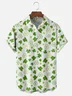 Moisture-wicking St Patricks Day Shamrock Chest Pocket Casual Shirt