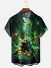 Moisture-wicking St. Patrick'S Day Pot of Gold Shamrock Gnome Chest Pocket Casual Shirt