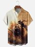 Moisture-wicking Bison Western Cowboy Chest Pocket Casual Shirt