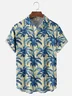 Moisture-wicking Palm Tree Chest Pocket Hawaiian Shirt