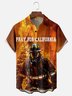 Moisture-wicking California Wildfires "Pray for California" Chest Pocket Casual Shirt
