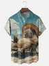 Moisture-wicking Ocean Walrus Relaxing Beach Vacation Chest Pocket Hawaiian Shirt