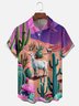Moisture-wicking Cactus Sheep Chest Pocket Hawaiian Shirt