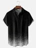 Moisture Wicking Gradient Chest Pocket Casual Hawaiian Shirt