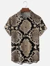 Moisture-wicking Snakeskin Chest Pocket Hawaiian Shirt