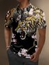 Moisture Wicking Tiger Cherry Blossom Golf Polo