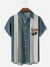 Moisture-wicking Art Painting Toucan Chest Pocket Bowling Shirt