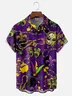 Moisture-wicking Mardi Gras Mask Bead Chest Pocket Casual Shirt