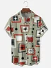 Moisture-wicking Classic Abstract Geometric Texture Chest Pocket Casual Shirt