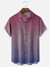 Moisture-wicking Mardi Gras Royal Symbols Gradient Chest Pocket Casual Shirt