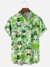 Moisture-wicking St Patricks Day Gnomes Gold Coin Clover Chest Pocket Casual Shirt