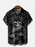 Moisture-wicking Cinco de Mayo Day of the Death Mexican Music Guitar Skeleton Chest Pocket Casual Shirt