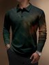Moisture Wicking Abstract Texture Gradient Color Golf Polo