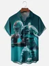 Moisture-wicking American Football Miami Art Dolphins Chest Pocket Casual Shirt