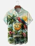 Moisture-wicking Its 5 o'clock somewhere Parrots Chest Pocket Hawaiian Shirt