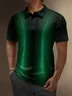 Moisture Wicking Artistic Geometric Dots Golf Polo