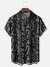 Moisture-wicking Abstract Line Drawing Golf Chest Pocket Casual Shirt