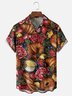 Moisture-wicking Rose and Bread Visual Art Chest Pocket Casual Shirt