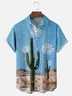 Moisture-wicking Cactus Chest Pocket Hawaiian Shirt