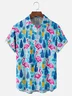 Moisture-wicking Flamingo Chest Pocket Hawaiian Shirt