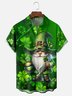 Moisture-wicking St. Patrick's Day Gnome Shamrock Chest Pocket Casual Shirt