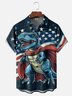 Moisture-wicking Super Dinosaur Chest Pocket Casual Shirt