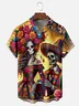 Moisture Wicking Cinco De Mayo Big Hat Skull Chest Pocket Hawaiian Shirt