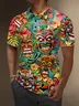 Moisture Wicking Hawaiian Tiki Flowers Golf Polo