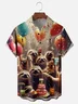 Moisture-wicking Sloth Birthday Party Cake Balloons Chest Pocket Casual Shirt