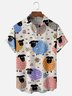Moisture-wicking Valais Blacknose Sheep Chest Pocket Floral Shirt