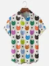 Moisture-wicking Cats Chest Pocket Hawaiian Preppy Shirt