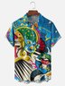 Moisture-wicking Mexican Wrestling Lucha Libre Chest Pocket Casual Shirt