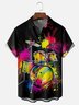 Moisture-wicking Rock Music Drum Set Chest Pocket Casual Shirt