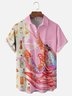 Moisture-wicking Cocktail Lobster Dream Avant-garde Chest Pocket Bowling Shirt