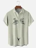 Moisture-wicking Avant-garde Art Body Abstract Print Chest Pocket Casual Shirt