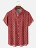 Moisture-wicking Geomatric Chest Pocket Casual Preppy Shirt