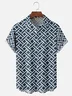 Moisture-wicking Geomatric Chest Pocket Casual Shirt