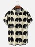Moisture-wicking Avant-garde Art Human "Pigeon" Print Chest Pocket Casual Shirt