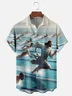 Moisture-wicking Avant-garde art Religious Jesus Swimming Competition Chest Pocket Casual Shirt