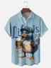 Moisture-wicking Duck Beer Chest Pocket Casual Shirt