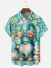 Moisture Wicking Easter Egg Bunny Gnome Chest Pocket Hawaiian Shirt