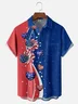 Moisture Wicking American Flag Patriotic Chest Pocket Hawaiian Shirt