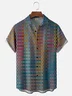Moisture-wicking Fun Avant-garde Art Abstract Texture Chest Pocket Casual Shirt